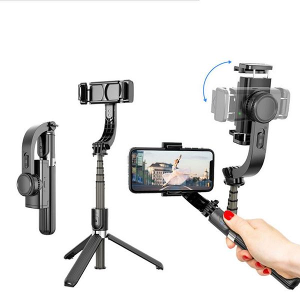 in 1 wireless bluetooth selfie stick foldable portable with automatic balance gimbal stabilizer anti-shake for ios android monopods